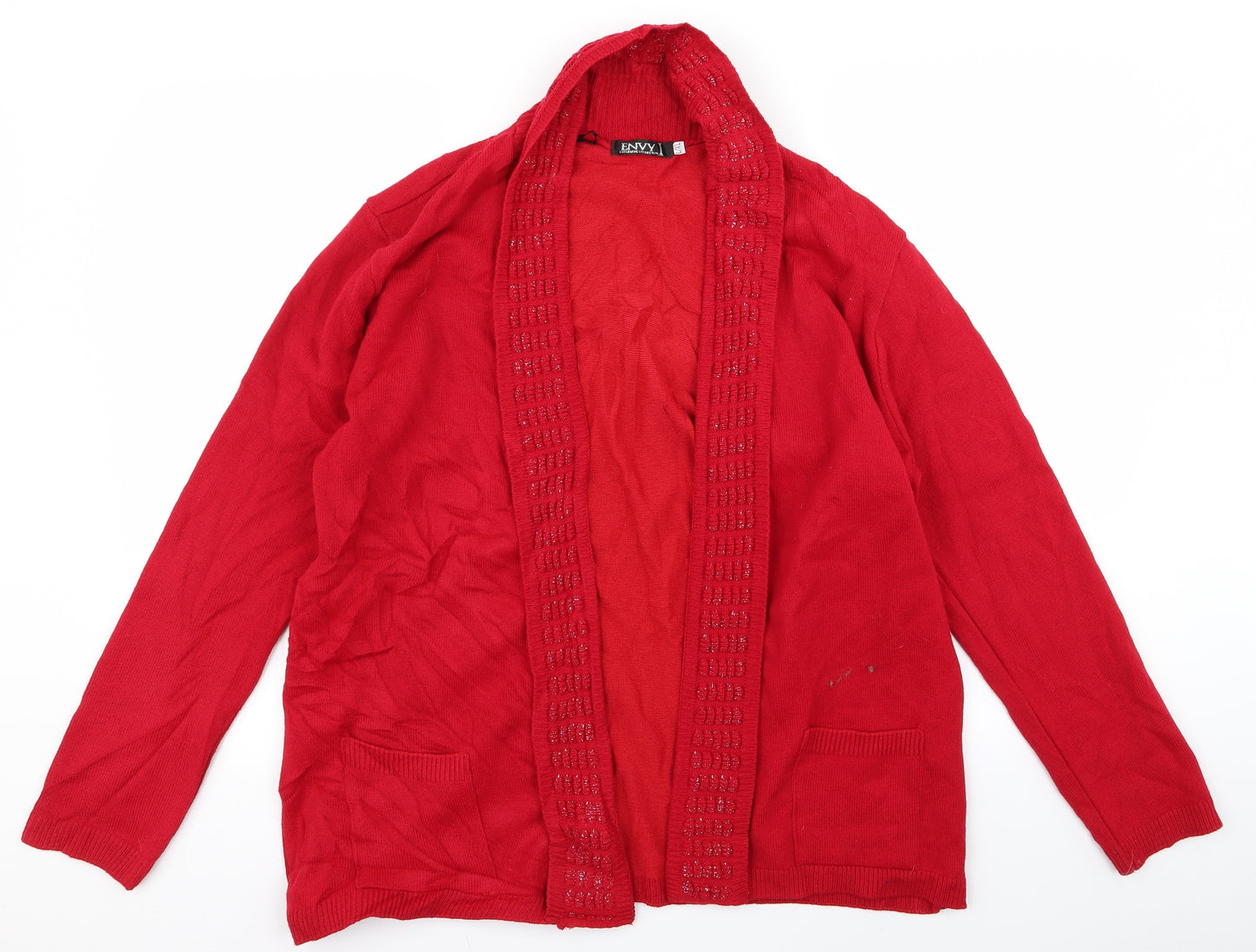 Envy Womens Red   Cardigan Jumper Size XL