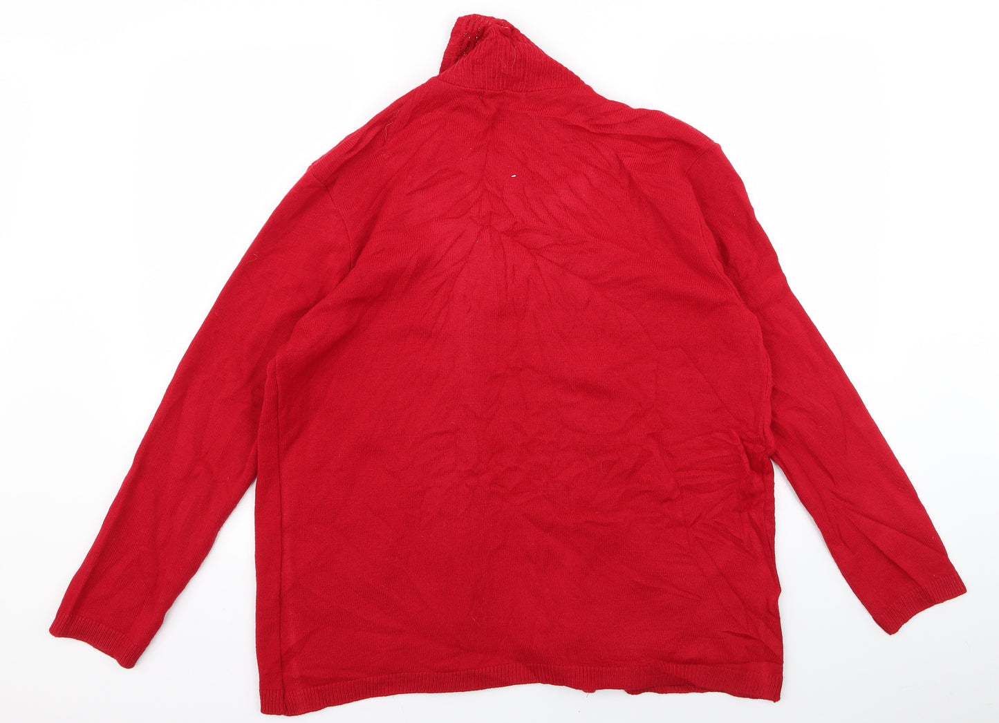 Envy Womens Red   Cardigan Jumper Size XL