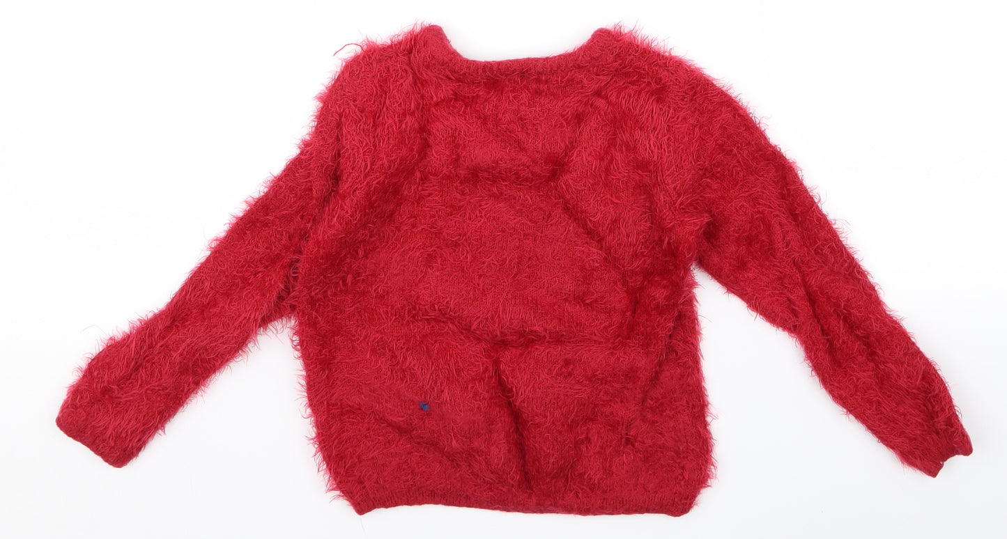 Preworn Boys Red   Pullover Jumper Size 2 Years