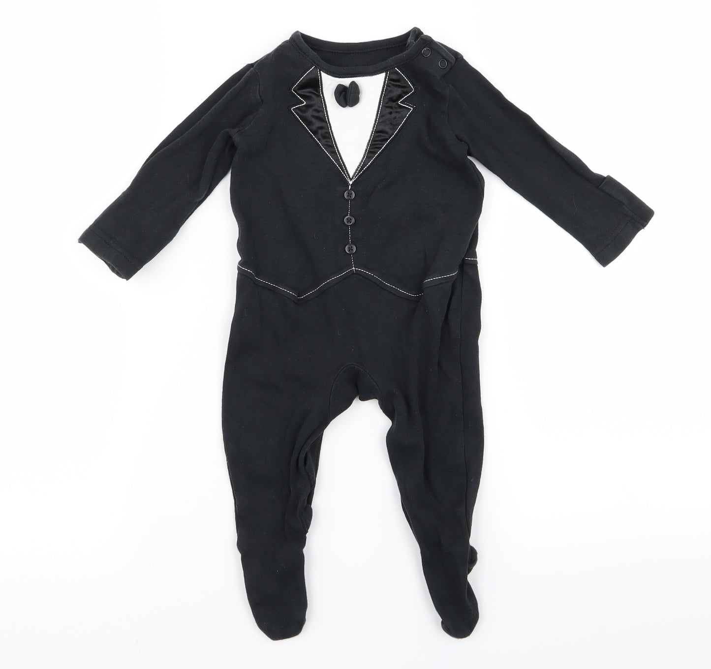 Nutmeg Baby Black   Babygrow One-Piece Size 6-9 Months