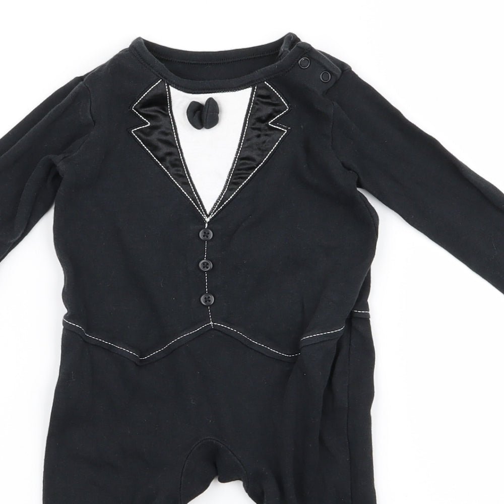 Nutmeg Baby Black   Babygrow One-Piece Size 6-9 Months