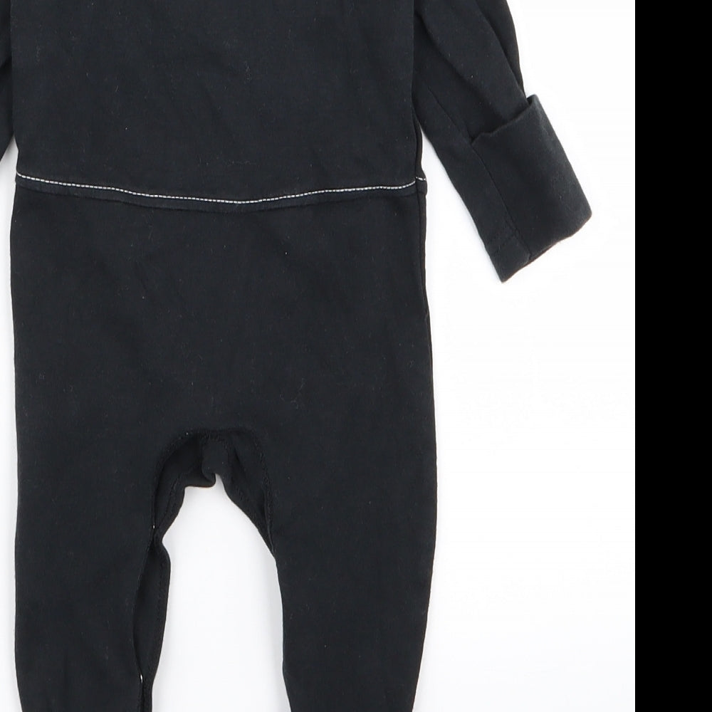 Nutmeg Baby Black   Babygrow One-Piece Size 6-9 Months