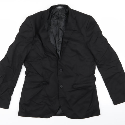 m&s Mens Black  Rayon Jacket