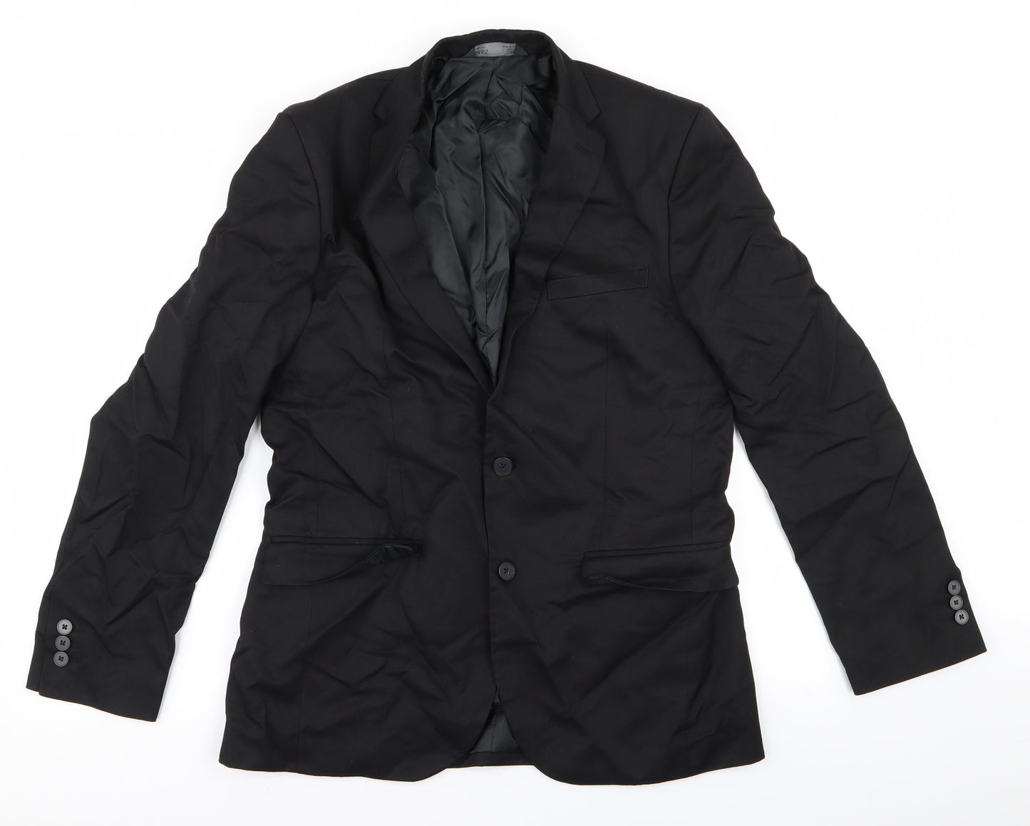 m&s Mens Black  Rayon Jacket