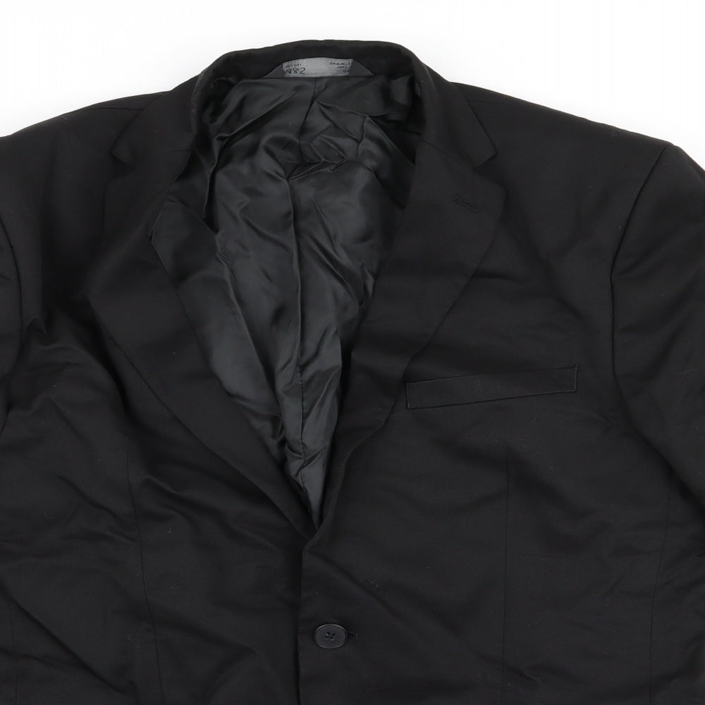 m&s Mens Black  Rayon Jacket