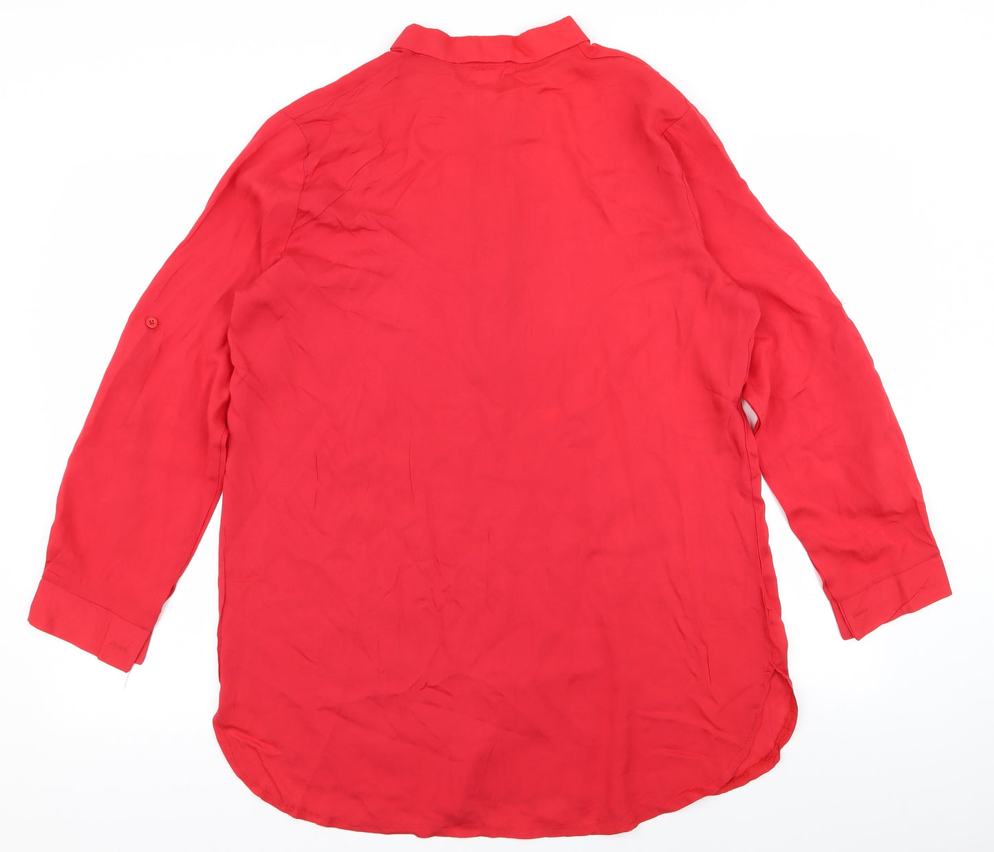 Preworn Womens Red   Basic Button-Up Size 4XL