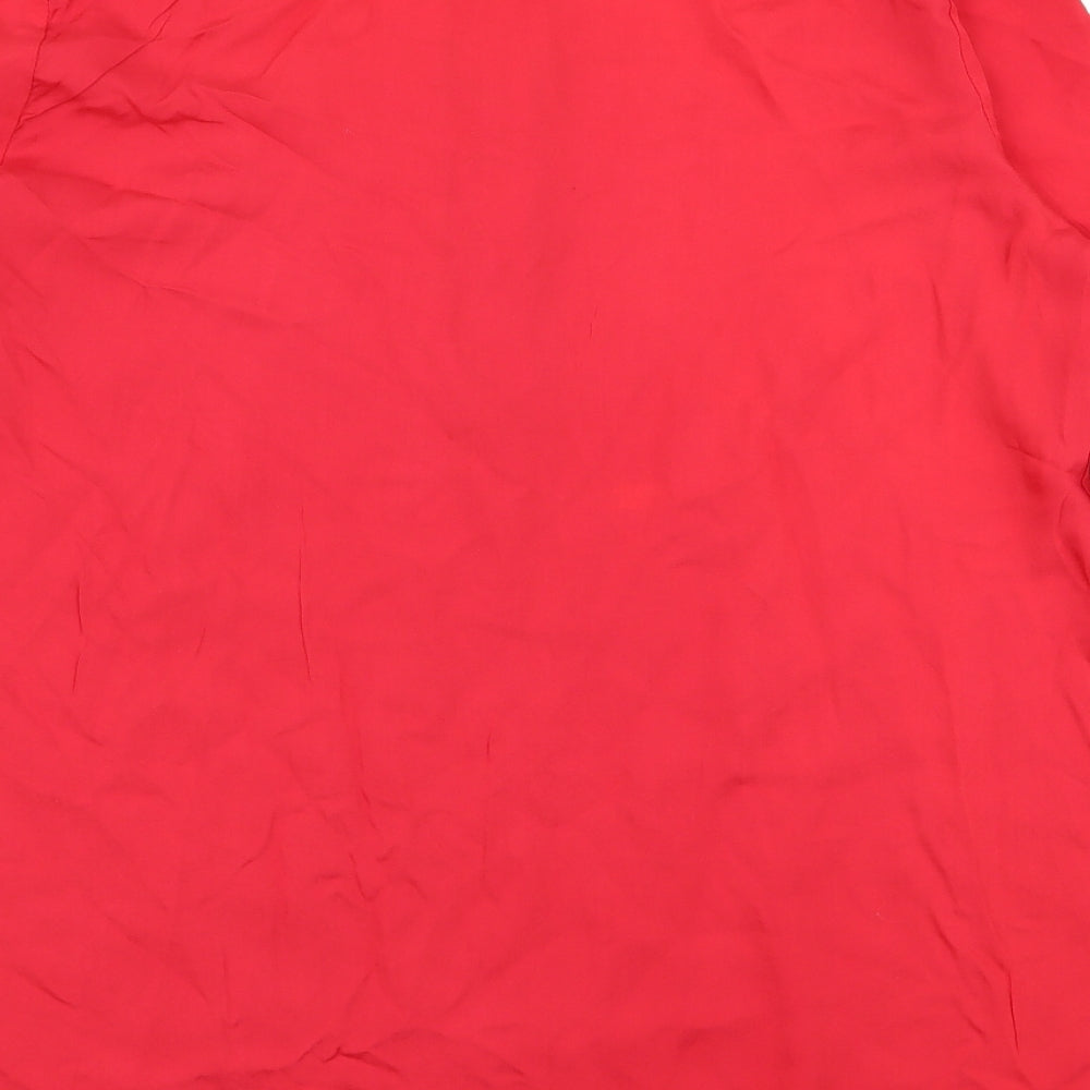 Preworn Womens Red   Basic Button-Up Size 4XL