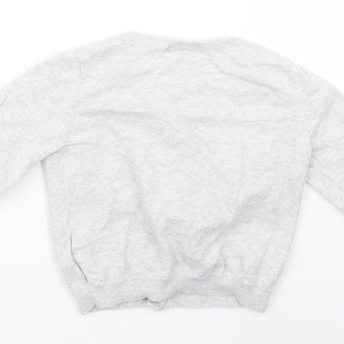 H&M Girls Grey  Rayon Pullover Jumper Size 2 Years