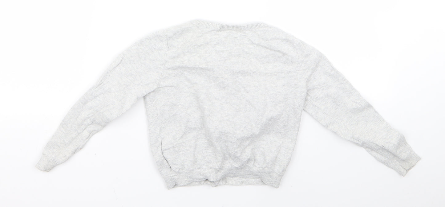H&M Girls Grey  Rayon Pullover Jumper Size 2 Years