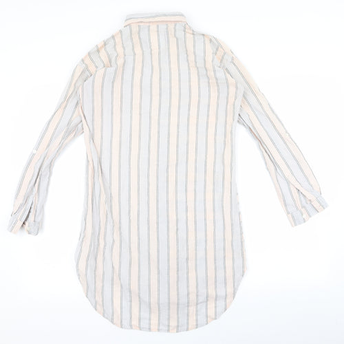 Lounge Womens Pink Striped  Shirt Dress  Size M