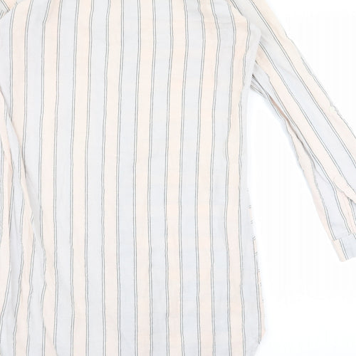 Lounge Womens Pink Striped  Shirt Dress  Size M