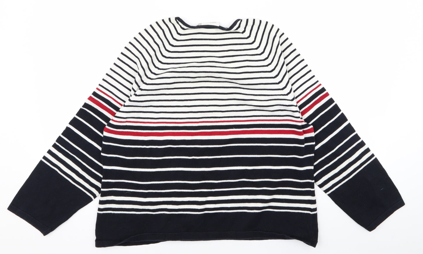 Country Casuals Womens Blue Striped  Pullover Jumper Size L