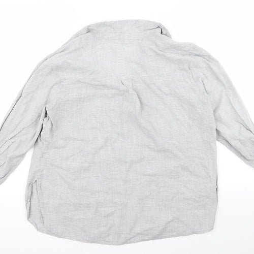 Preworn Womens Grey   Basic Button-Up Size 16