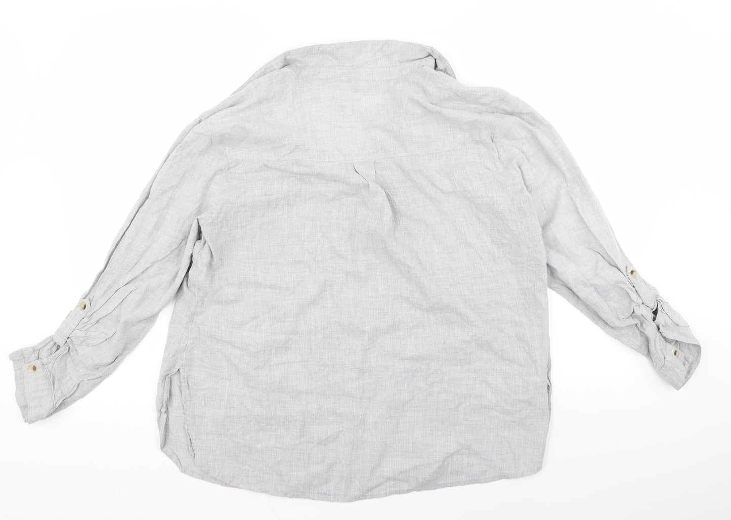 Preworn Womens Grey   Basic Button-Up Size 16