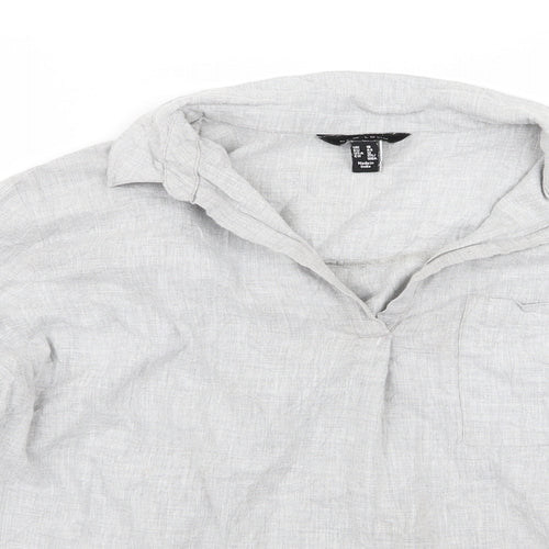 Preworn Womens Grey   Basic Button-Up Size 16