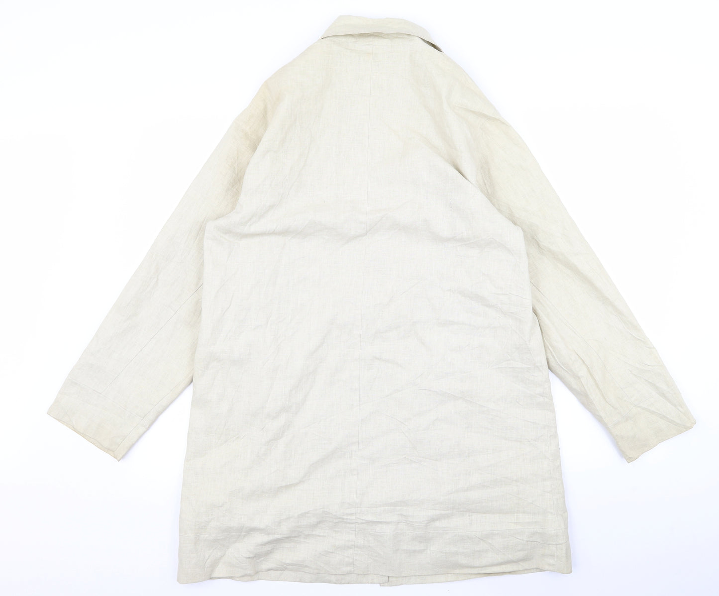 Zara Womens Beige   Overcoat Jacket Size 14