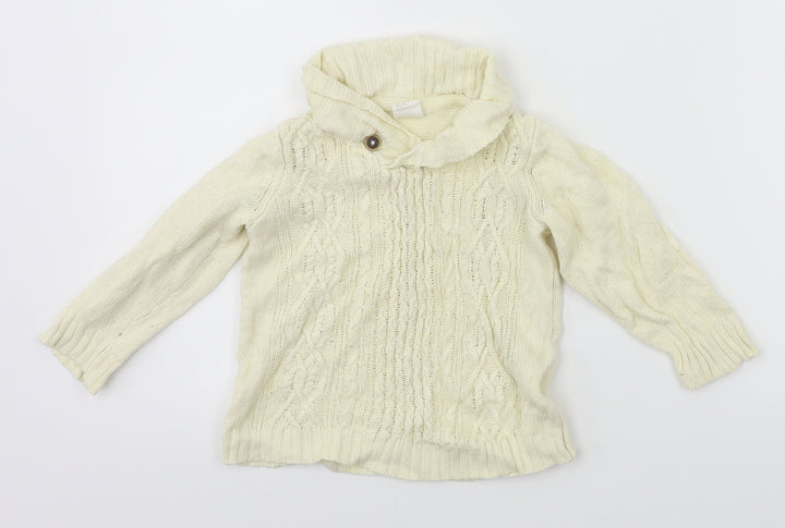H&M White Animal Print Pullover Jumper Size 12-18 Months