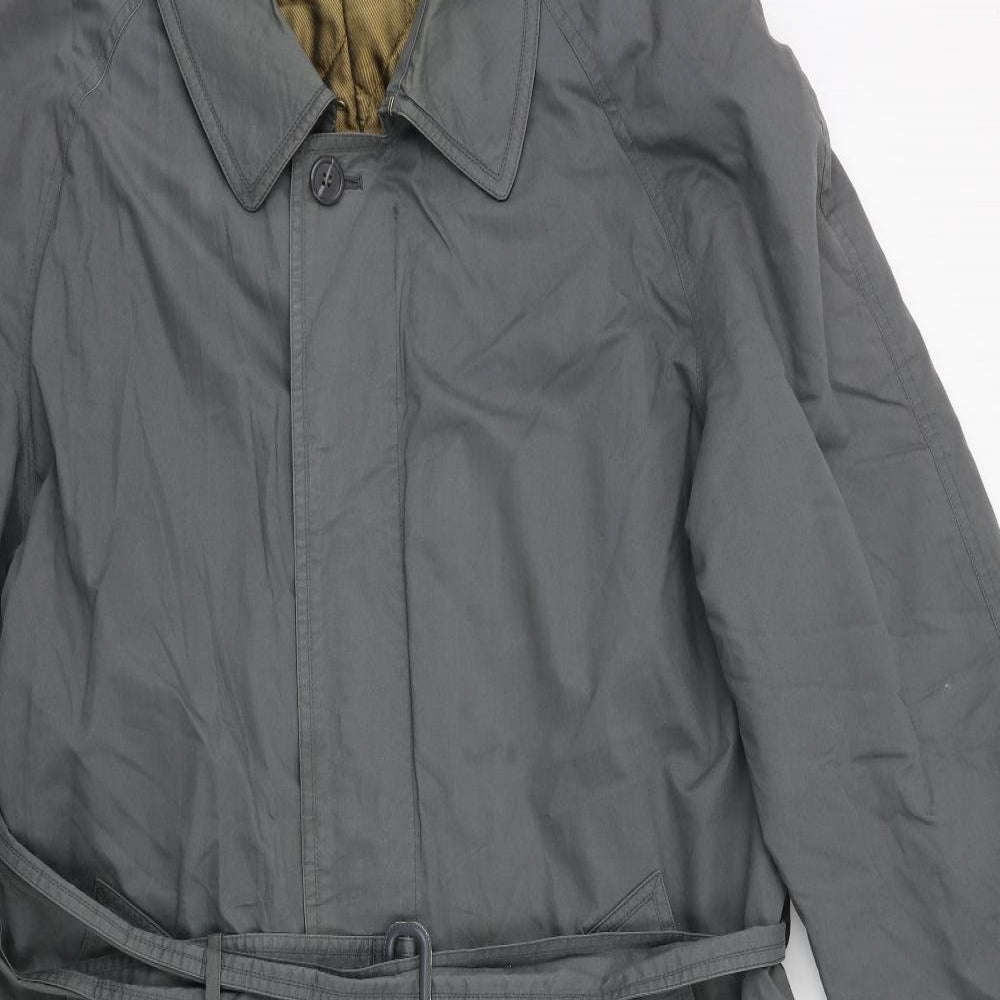 Burton Mens Grey   Overcoat Coat Size M
