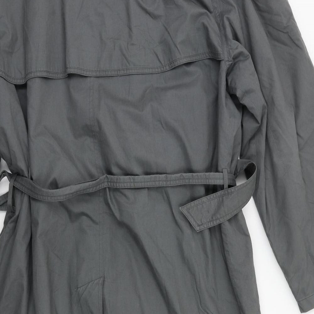 Burton Mens Grey   Overcoat Coat Size M