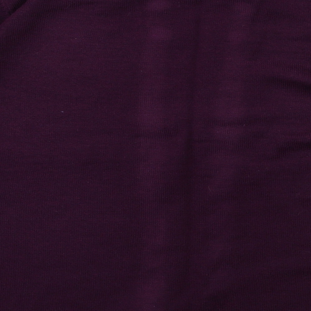 Annabelle Womens Purple Floral  Pullover Jumper Size M