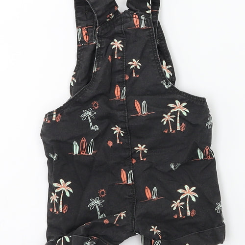 FRED & FLO Boys Black   Dungaree One-Piece Size 0-3 Months