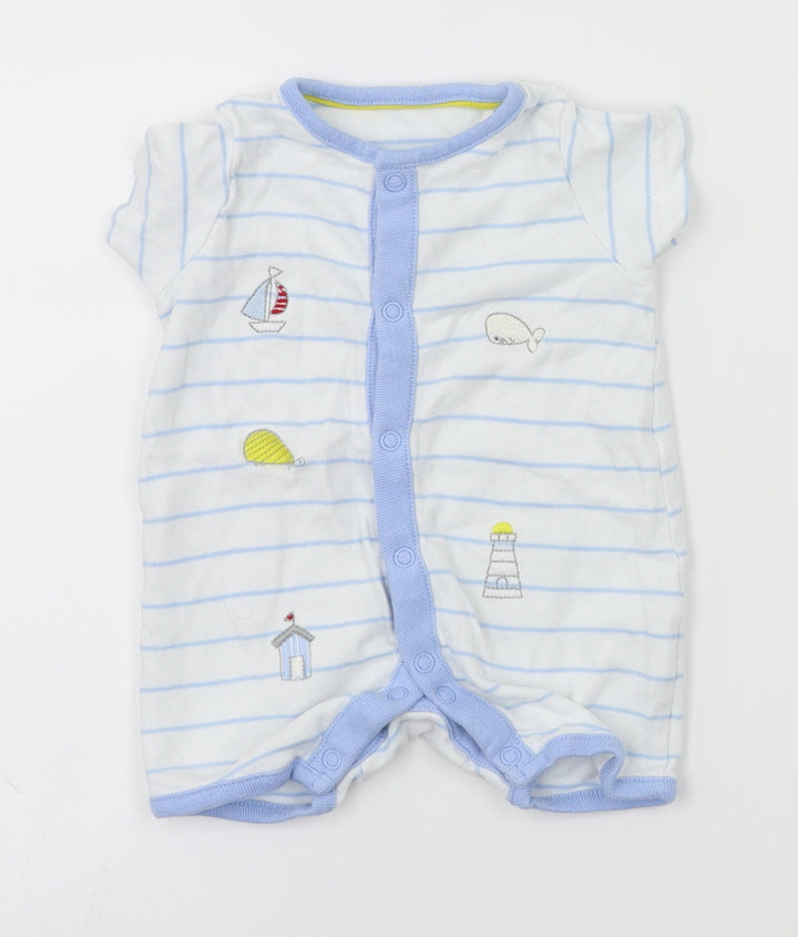 Mini Club White Striped Babygrow One-Piece Size Newborn
