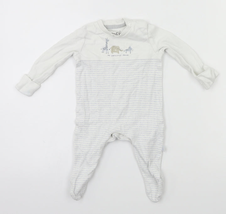 FRED & FLO White Babygrow One-Piece Size 0-3 Months