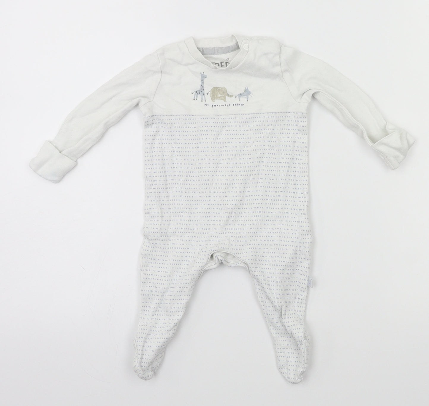 FRED & FLO  White   Babygrow One-Piece Size 0-3 Months