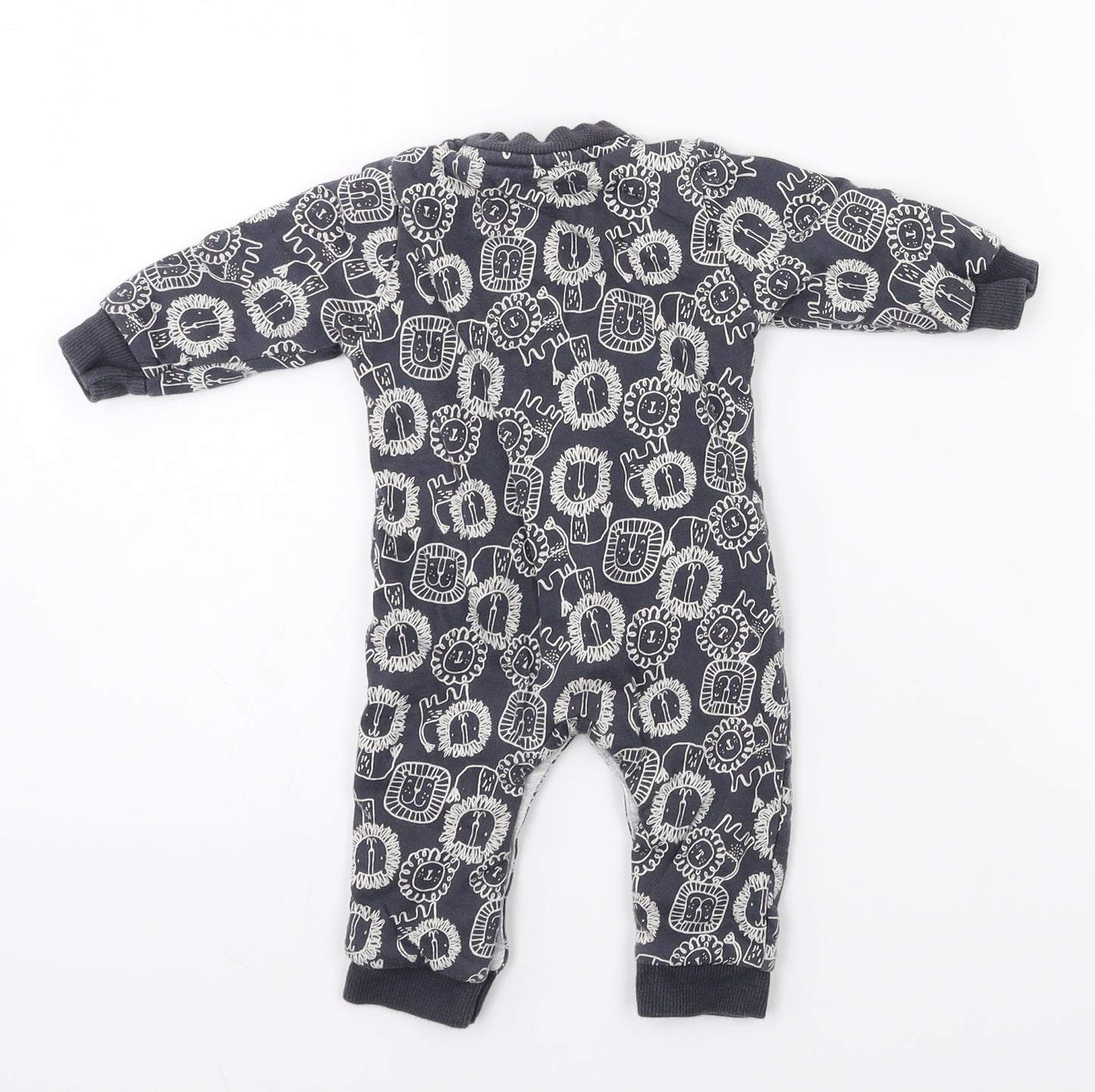 Fred & flo Boys Grey   Coverall One-Piece Size 0-3 Months  - Lions