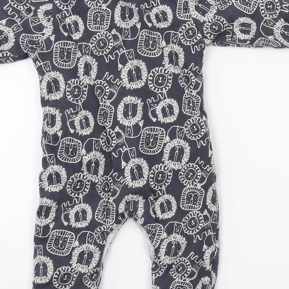 Fred & flo Boys Grey   Coverall One-Piece Size 0-3 Months  - Lions