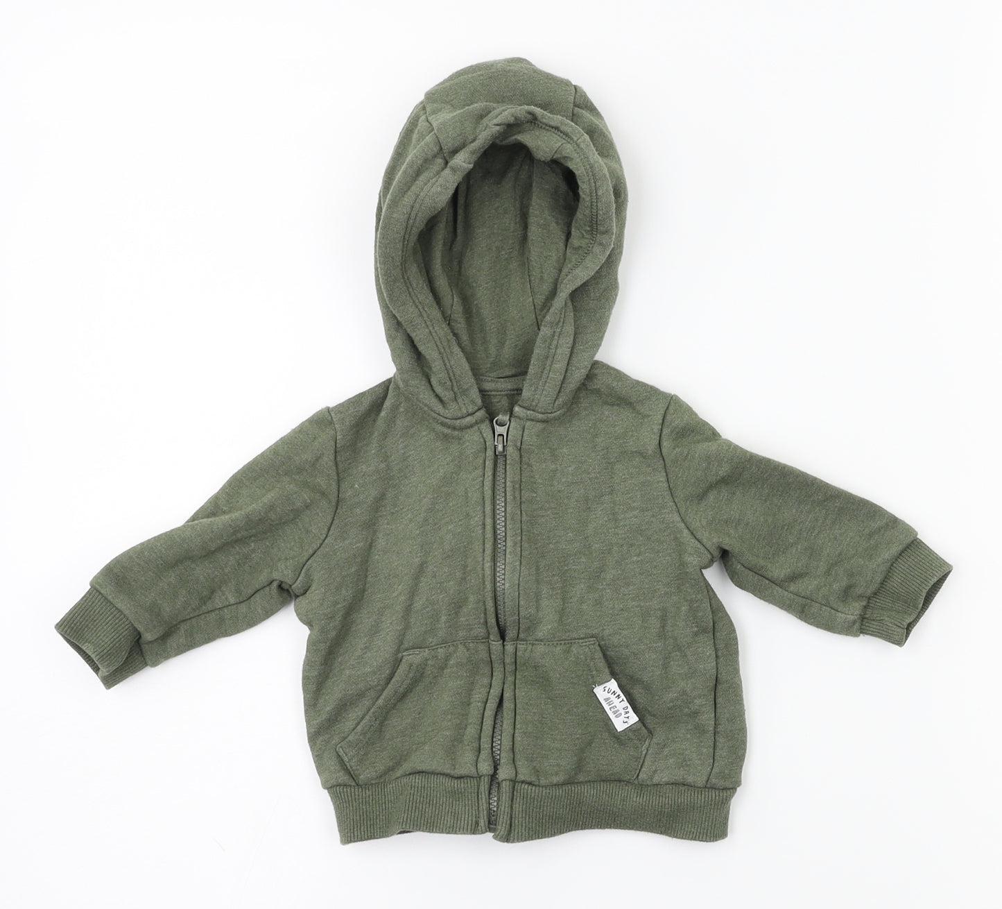 FRED & FLO Boys Green   Full Zip Jumper Size 0-3 Months