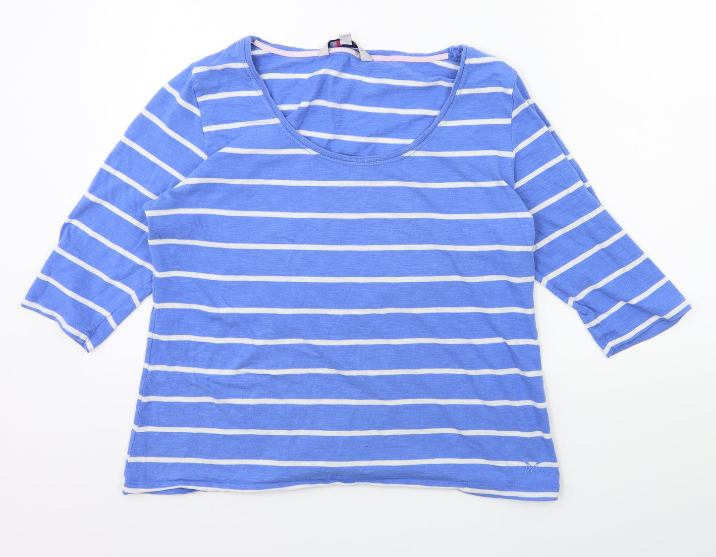 Crew Clothing Womens Blue Striped  Jersey T-Shirt Size 16