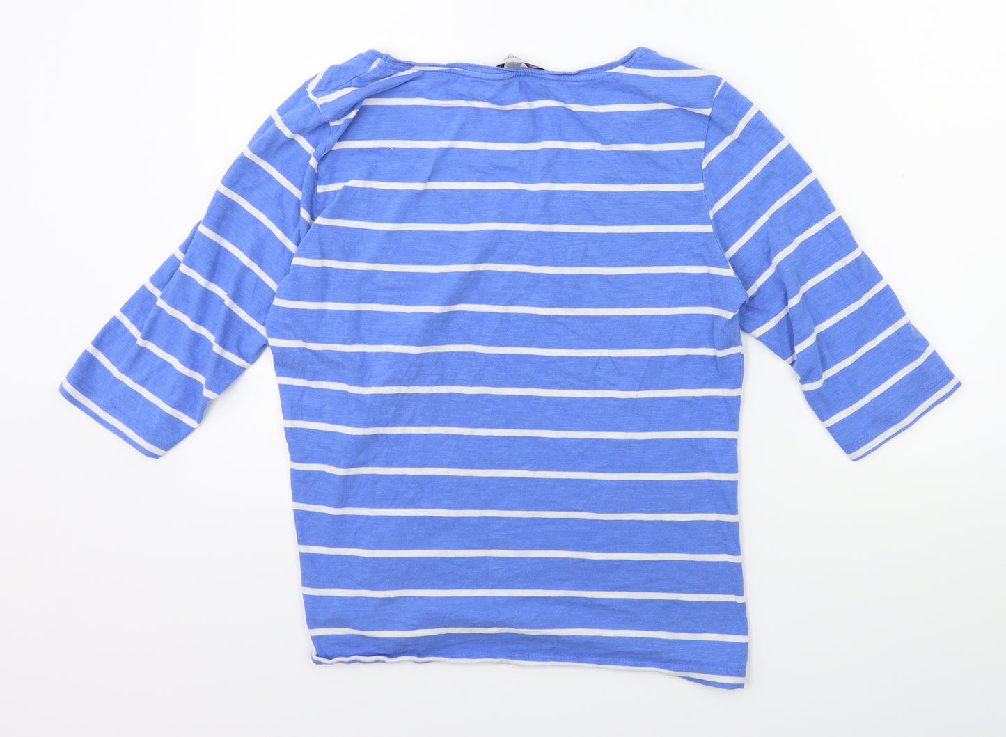 Crew Clothing Womens Blue Striped  Jersey T-Shirt Size 16