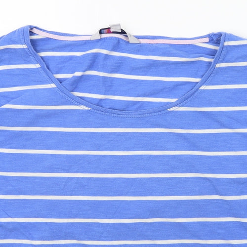 Crew Clothing Womens Blue Striped  Jersey T-Shirt Size 16
