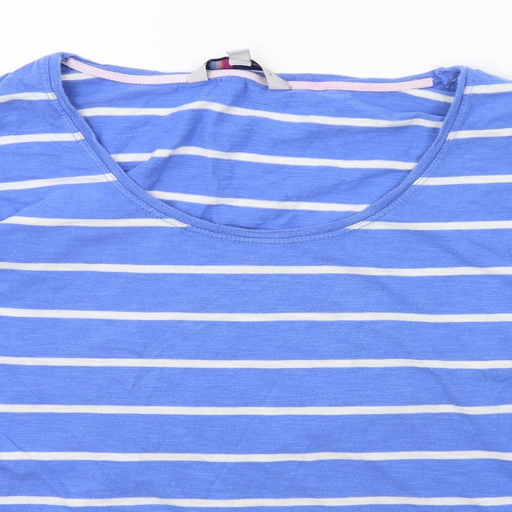 Crew Clothing Womens Blue Striped  Jersey T-Shirt Size 16
