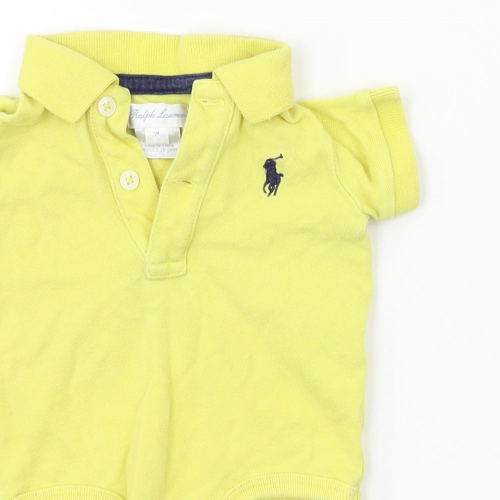 Ralph Lauren Boys Yellow   Wrap T-Shirt Size 0-3 Months