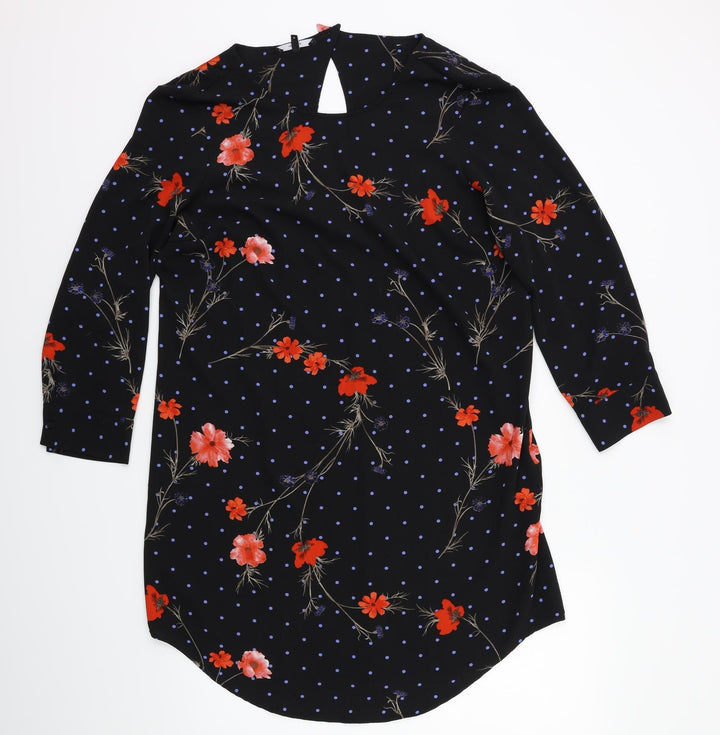 VERO MODA Womens Black Floral Kaftan Size M