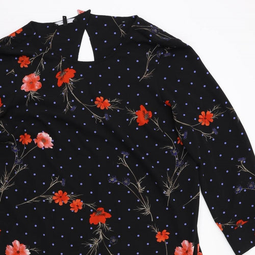 VERO MODA Womens Black Floral  Kaftan  Size M