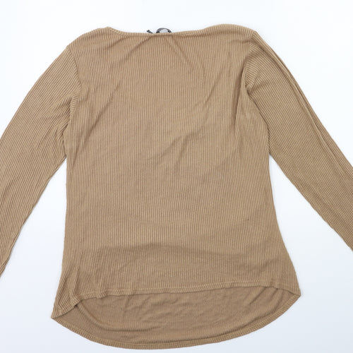 PRETTYLITTLETHING Womens Beige   Pullover Jumper Size 16
