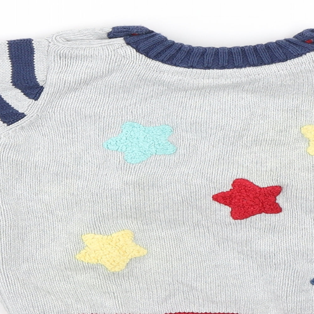 Frugi Baby Grey   Pullover Jumper Size 0-3 Months  - Cars