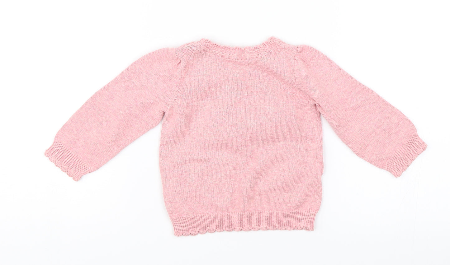 Preworn Baby Pink   Pullover Jumper Size 6-9 Months