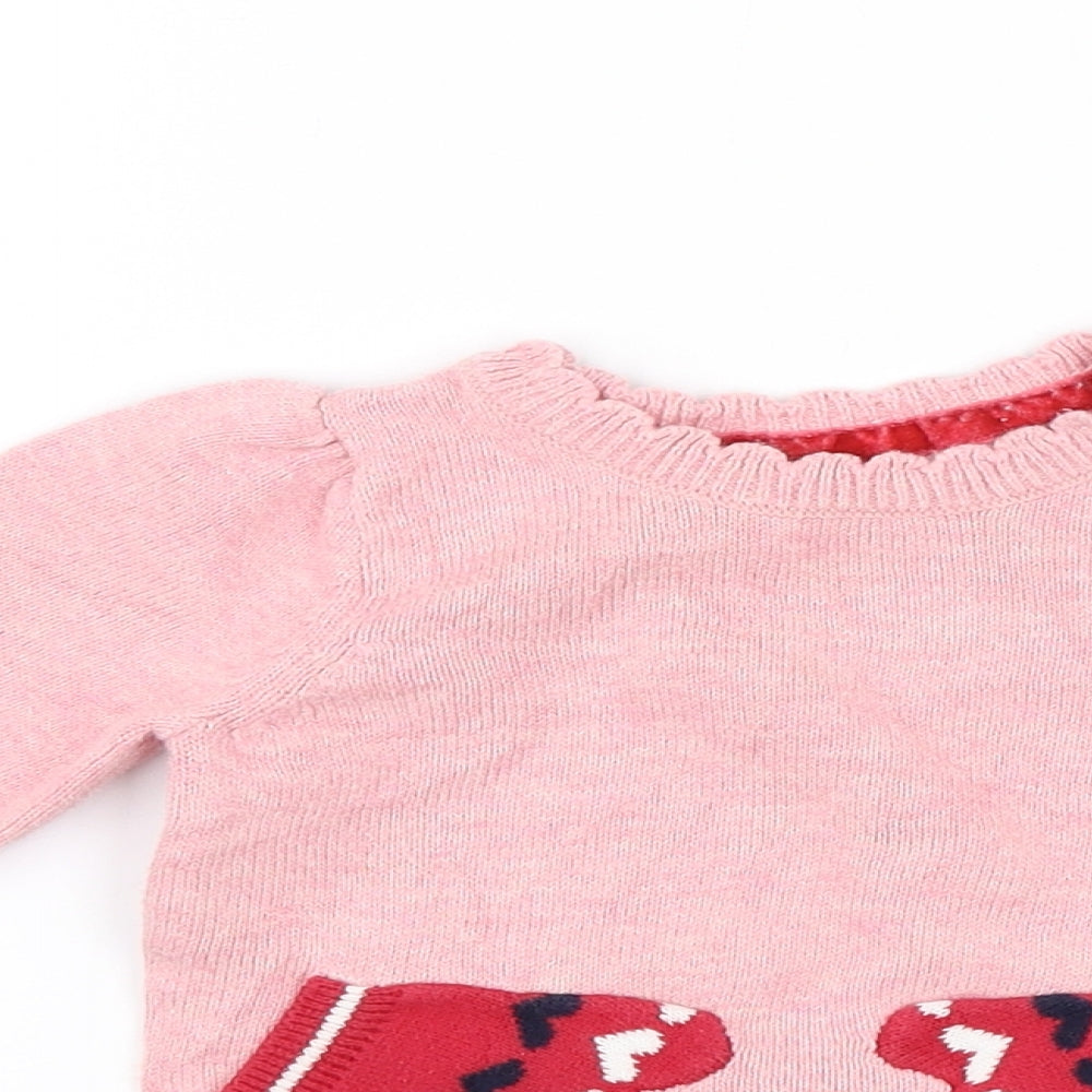 Preworn Baby Pink   Pullover Jumper Size 6-9 Months