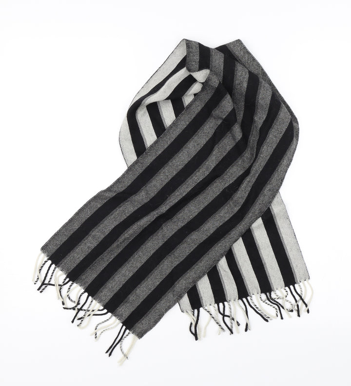 Preowrn Unisex Grey Striped   Scarf