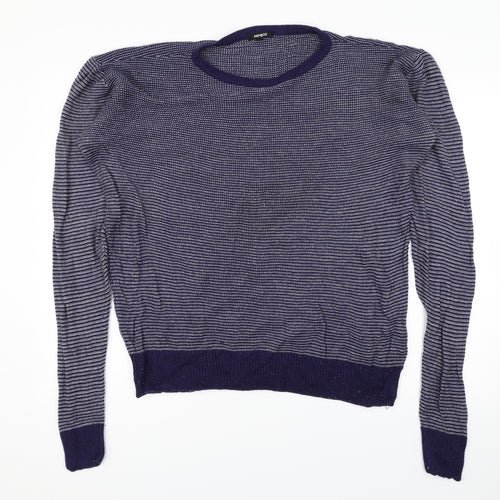 Pep&Co Womens Black Striped  Pullover Jumper Size L