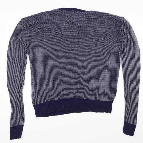 Pep&Co Womens Black Striped  Pullover Jumper Size L