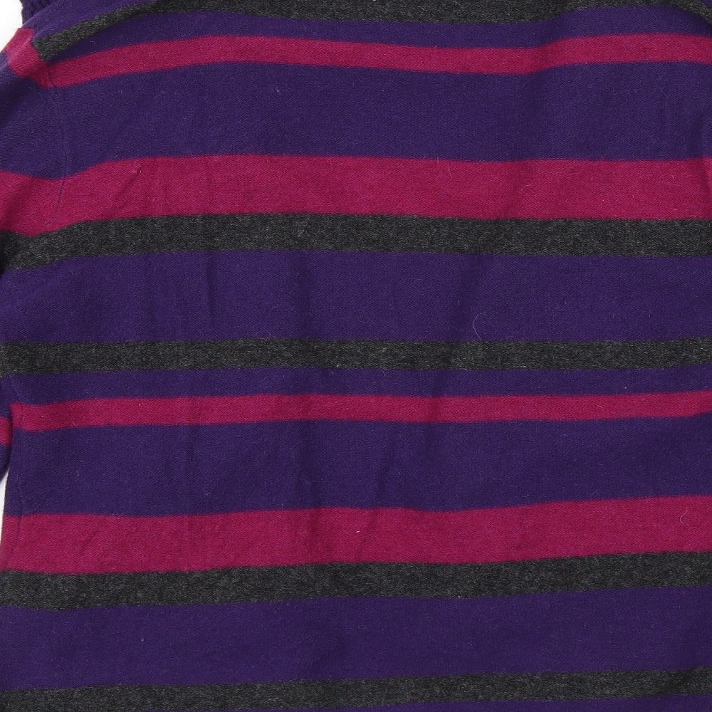 Alex & Co. Womens Purple Striped  Cardigan Jumper Size 20