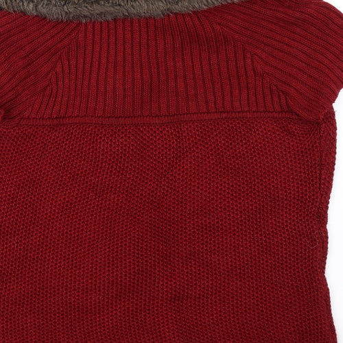 George Womens Red   Cape Jumper Size 12
