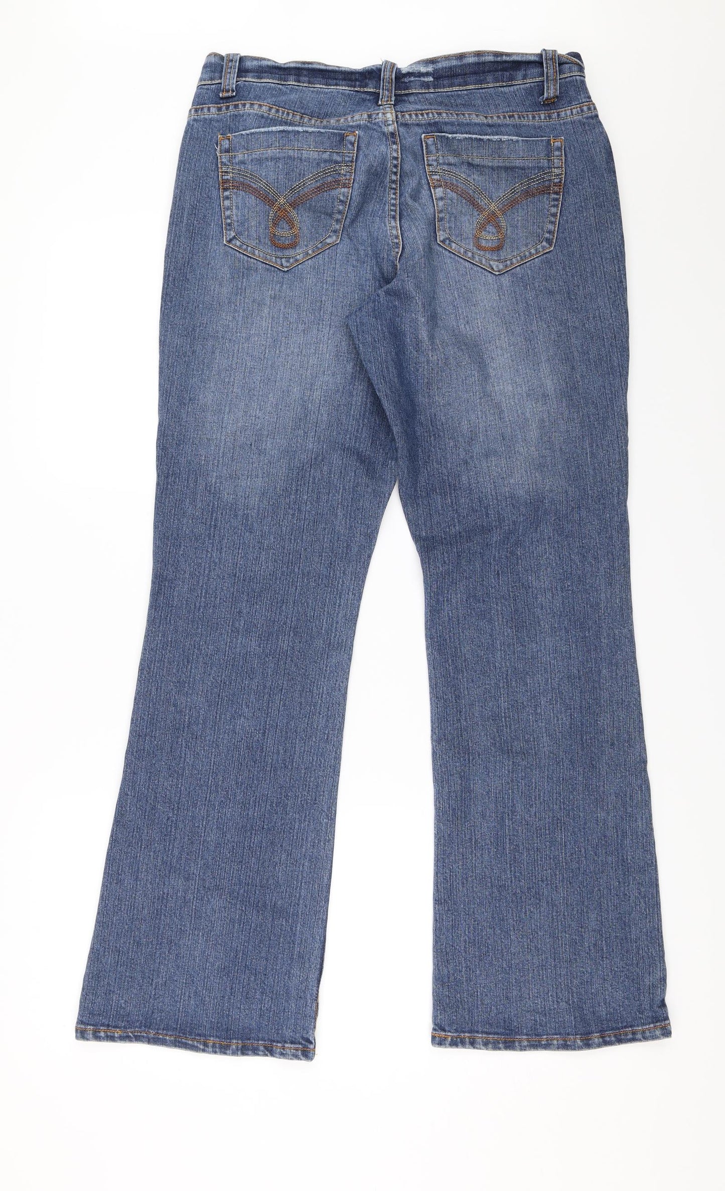 New Look Womens Blue  Denim Bootcut Jeans Size 12 L30 in