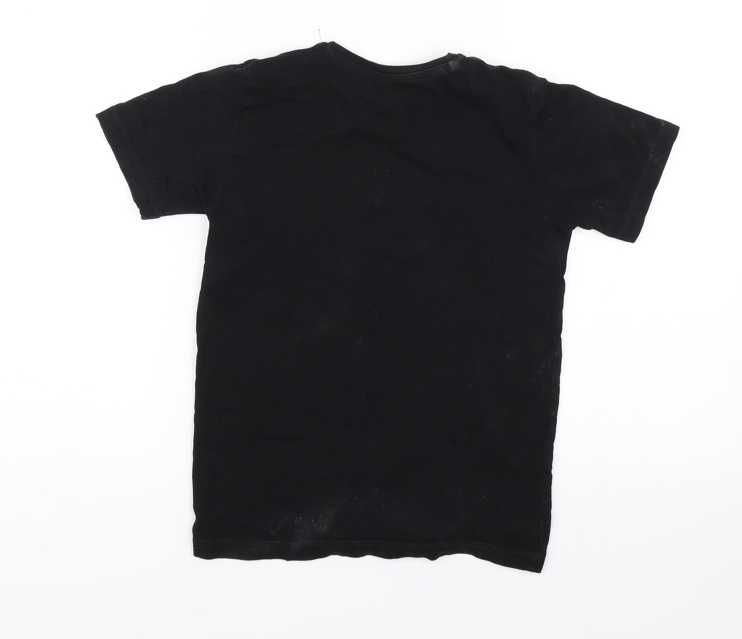 Preworn Boys Black   Basic T-Shirt Size 6-7 Years  - Floss like a boss