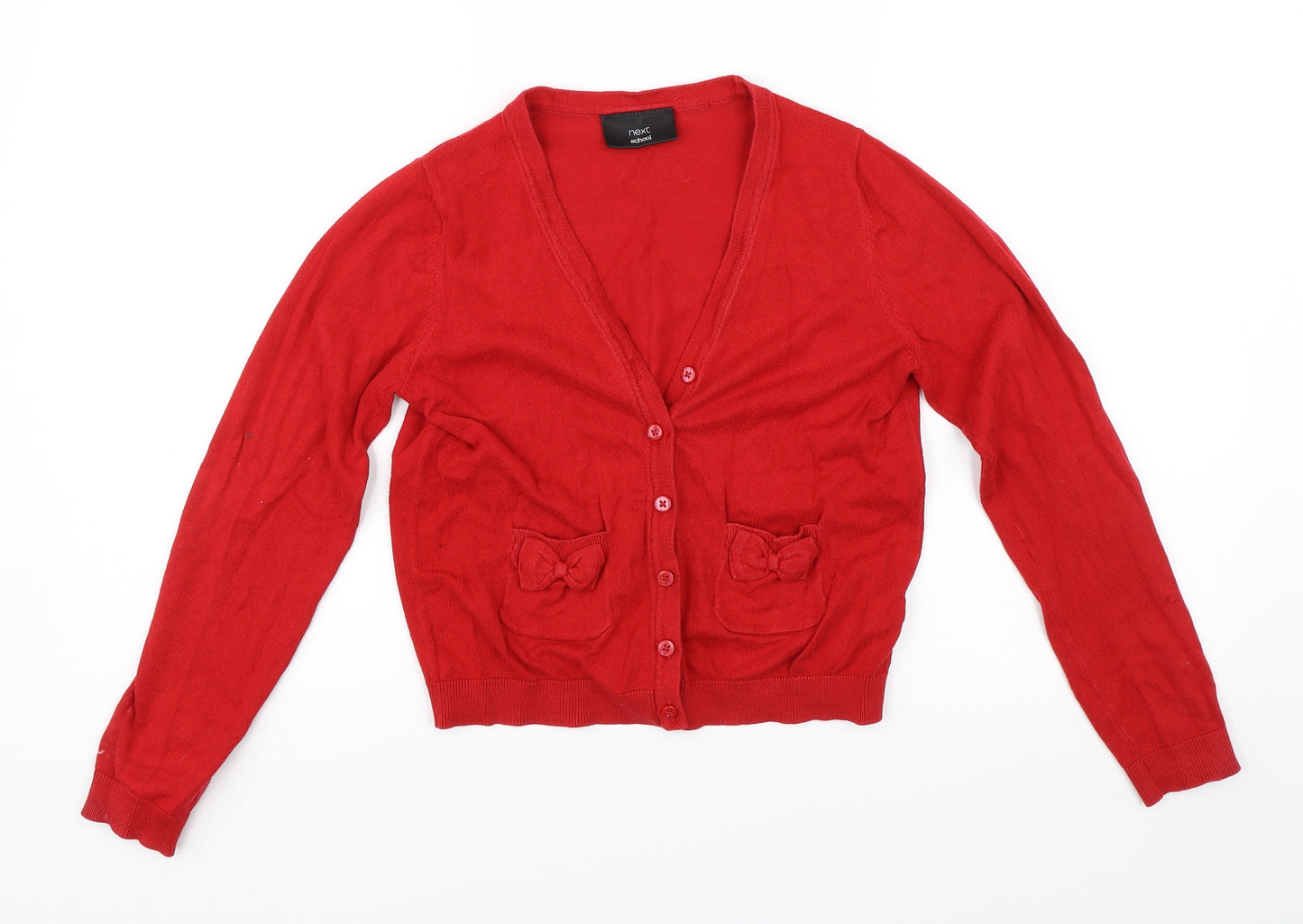 NEXT Girls Red   Cardigan Jumper Size 10 Years